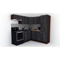 Bucatarie de Colt GENA NEW 10 DR. 190-200, Fara Corp de Cuptor, Wenge / Decor 8509